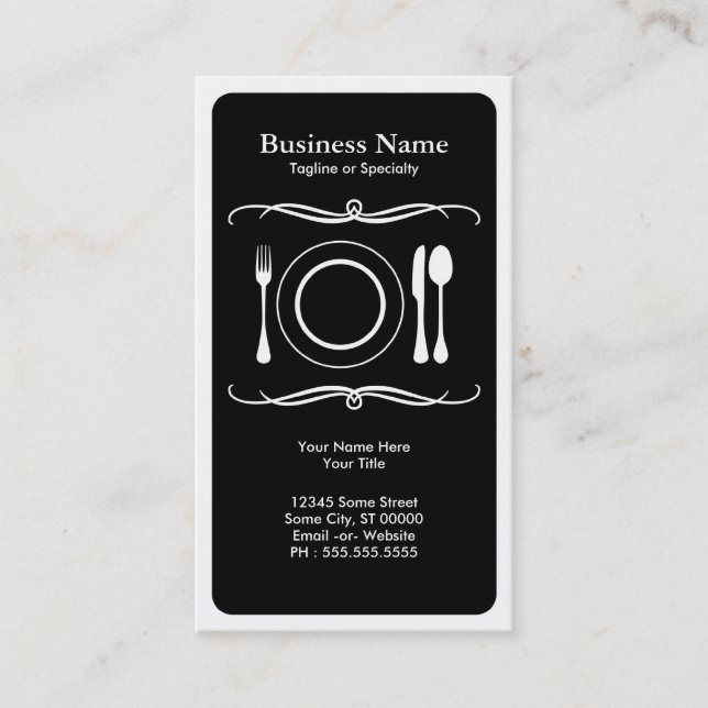 mod place setting business card (Front)