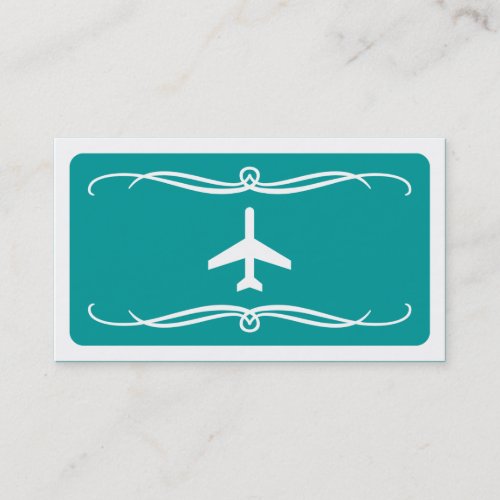 mod plane color customizable business card