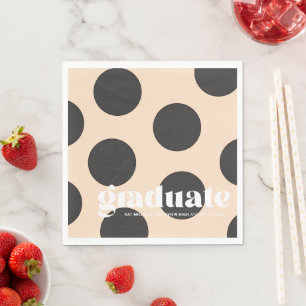 Mod Polka Dot Graduation Party Napkins
