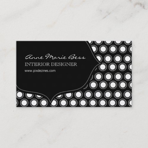 Mod Polka Dots Chocolate  business cards