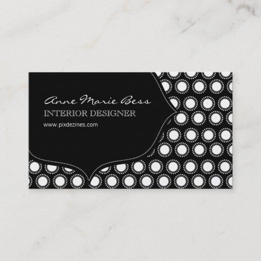 Customizable Mod Polka Dots Chocolate  business cards