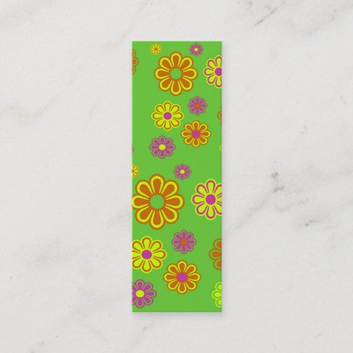 mod pop flowers skinny business card