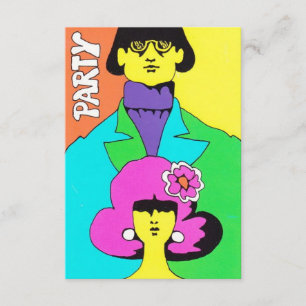 Mod Psychedelic Party Invitation Customizable