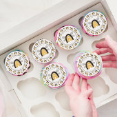 Mod Rainbow Bumblebee Bee Baby Shower Edible Frosting Rounds