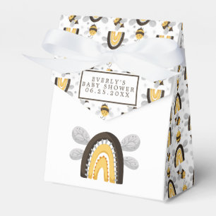 Mod Rainbow Bumblebee Bee Baby Shower  Favor Boxes