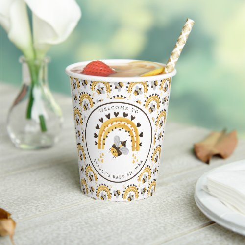 Baby Shower Tableware 14 Mod Rainbow Bumblebee Honey Bee Baby Shower Paper Cups