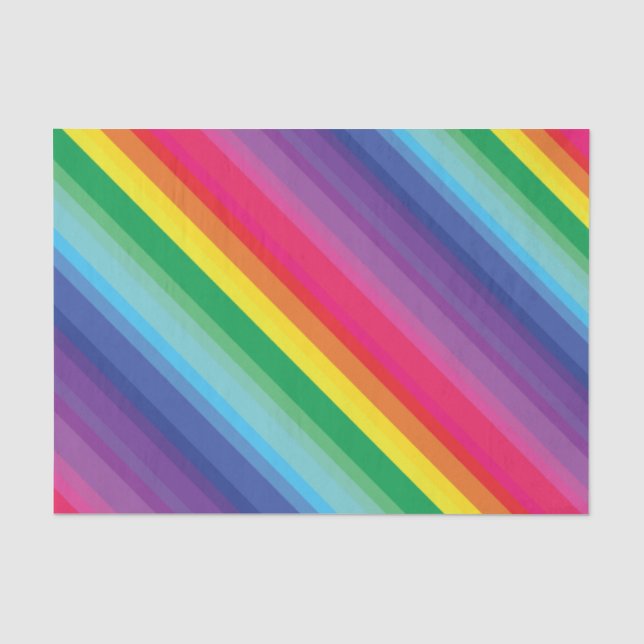 Mod Rainbow Colorful 1st Birthday Party Tissue Paper (Front)