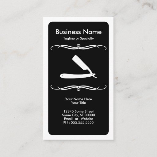 Customizable mod razor stamp card business cards