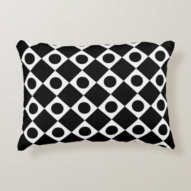 Mod Retro 60's Black Accent Pillow (Front)