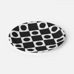 Mod Retro 60's Black Paper Plates