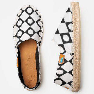 Mod Retro 60's Black & White Espadrilles