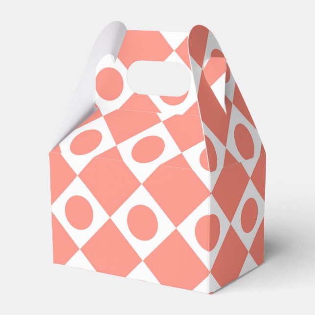 Mod Retro 60's Cantaloupe  Favor Boxes (Front Side)