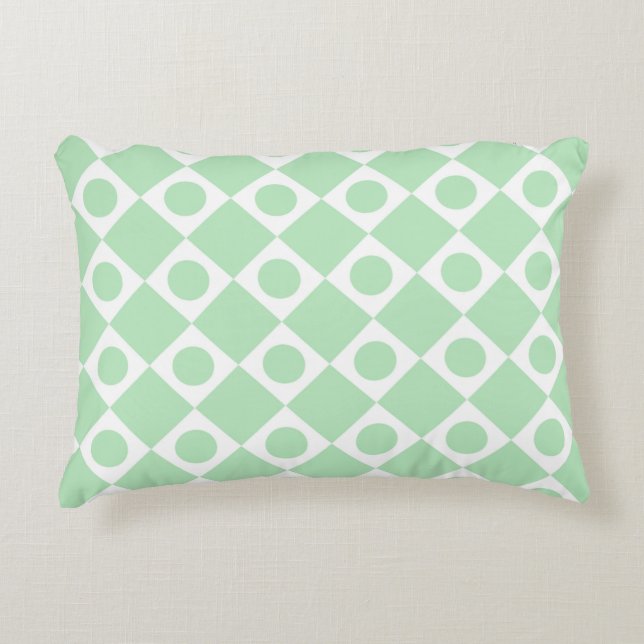Mod Retro 60's Mint Accent Pillow (Front)
