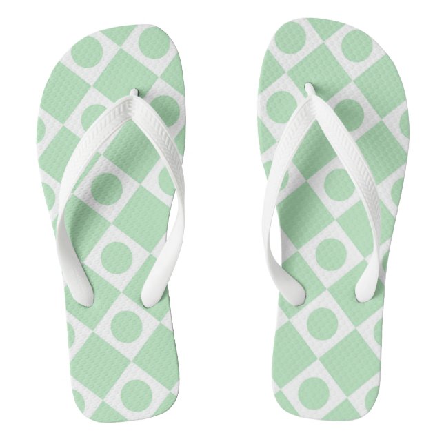 Mod Retro 60's Mint Flip Flops (Footbed)