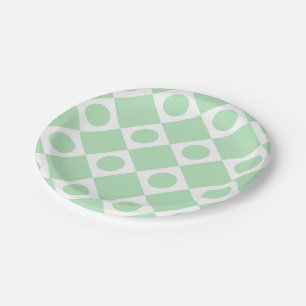 Mod Retro 60's Mint Paper Plates