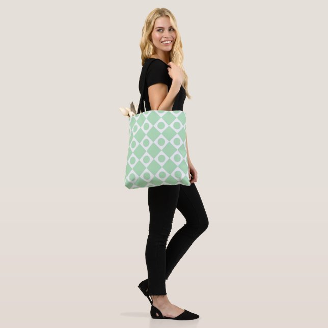 Mod Retro 60's Mint Tote Bag (On Model)