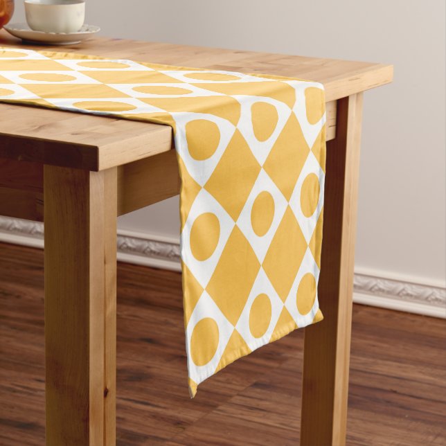 Mod Retro 60's Mustard Short Table Runner (In Situ)