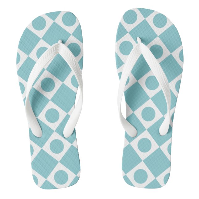 Mod Retro 60's Sky Flip Flops (Footbed)
