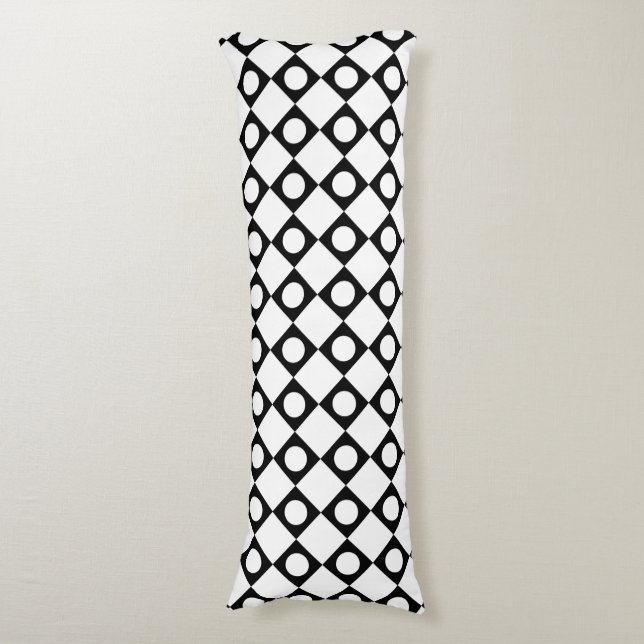 Mod Retro 60's White Body Pillow (Front Vertical)