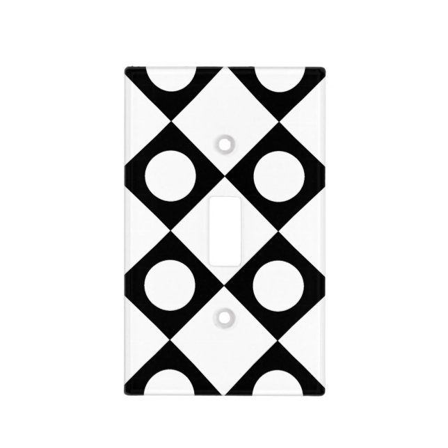 Mod Retro 60's White Light Switch Cover (Front)