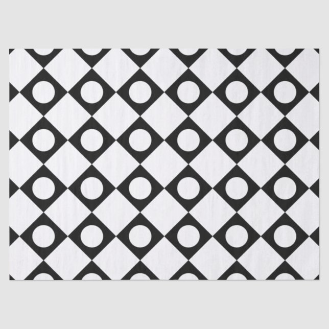 Mod Retro 60's White Tissue Paper (Front)