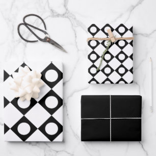 Mod Retro 60's White Wrapping Paper Sheets