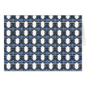 Mod Retro Blue Abstract Scarab Pattern (Front Horizontal)