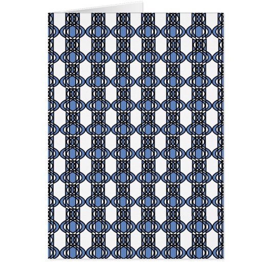 Mod Retro Blue Abstract Scarab Pattern (Front)