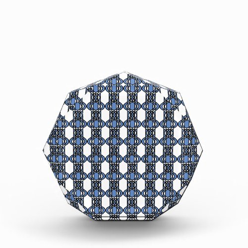 Mod Retro Blue Abstract Scarab Pattern Award