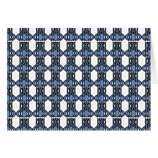 Mod Retro Blue Abstract Scarab Pattern Cards (Front Horizontal)