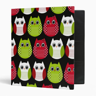 Mod Retro Christmas Owl Binder