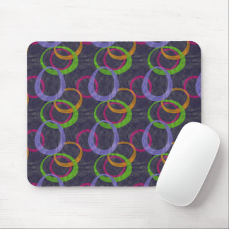 Mod Retro Circles Print  Mouse Pad
