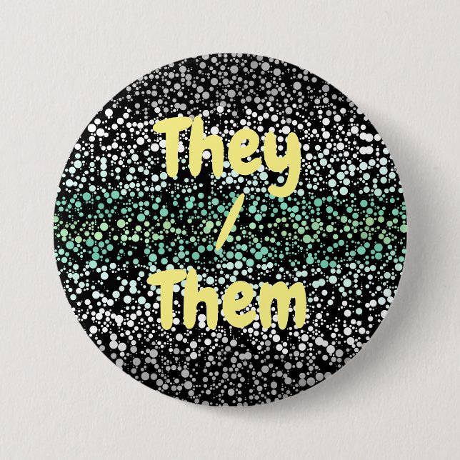 Mod Retro Quirky Groovy Boho Paragender Pride Button (Front)