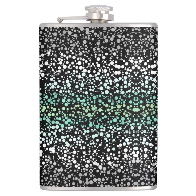 Mod Retro Quirky Groovy Boho Paragender Pride Flask (Front)
