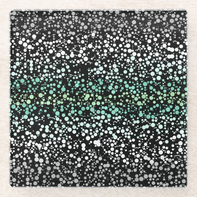 Mod Retro Quirky Groovy Boho Paragender Pride Glass Coaster (Front)