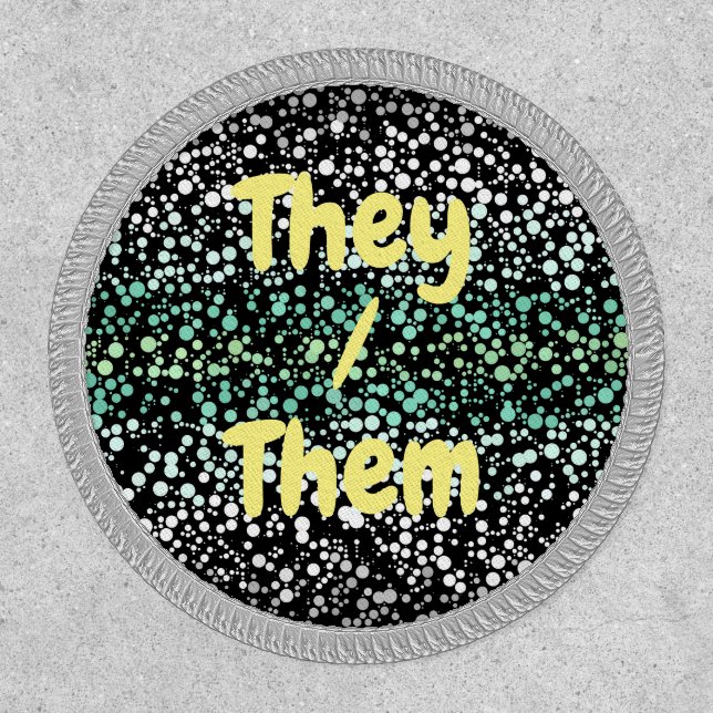 Mod Retro Quirky Groovy Boho Paragender Pride Patch (Front)