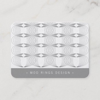 Mod Rings Simple Geometric Pattern Modern Stylish Business Card by fatfatin_box at Zazzle