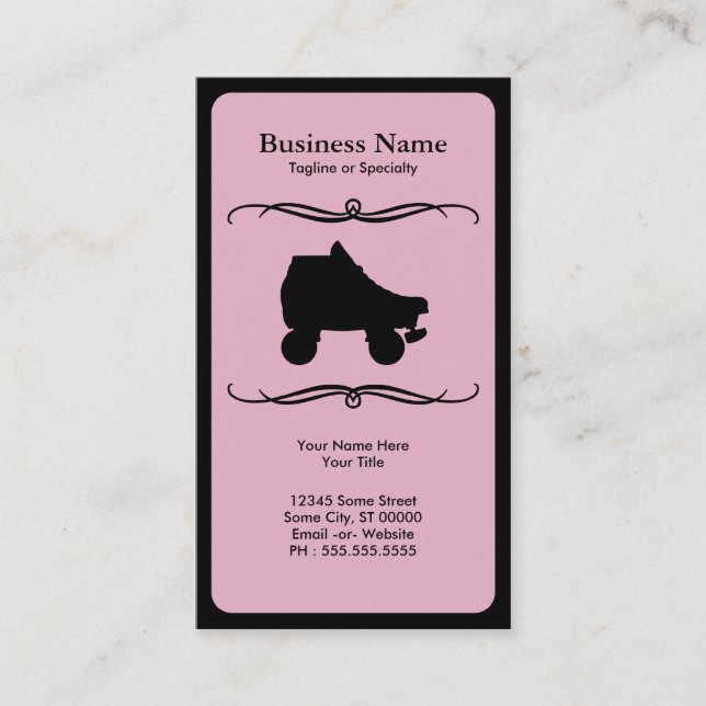 mod roller skate business card (Front)