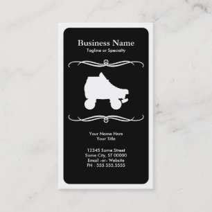 mod roller skate business card