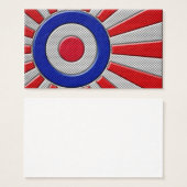 Mod Roundel Sunburst Design in Carbon Fiber Style (Front & Back)