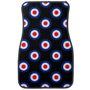 MOD Roundel Targets on Checkers Car Mat