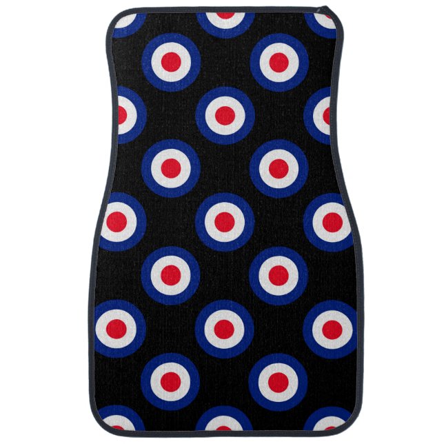 MOD Roundel Targets on Checkers Car Mat (Front)