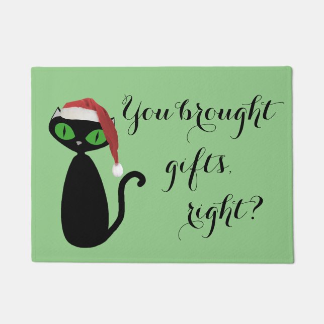 Mod Santa Cat Doormat (Front)