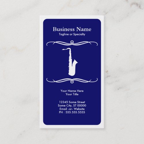 mod saxophone business card templates