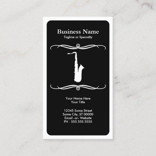 mod saxophone business card templates