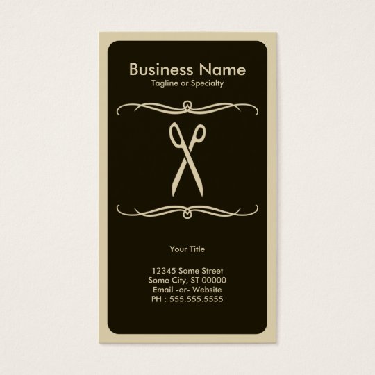 mod scissors business card