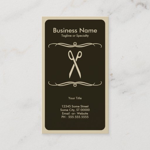 Customizable mod scissors business cards