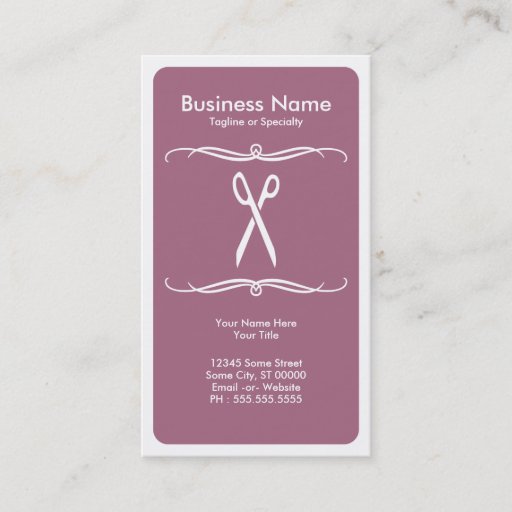 Customizable mod scissors business cards