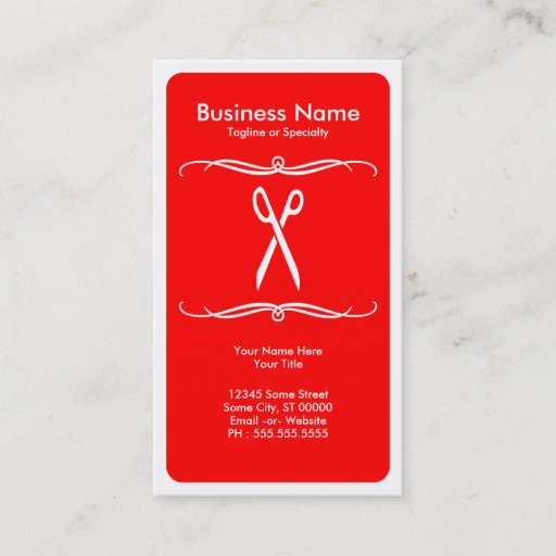 Customizable mod scissors business card templates