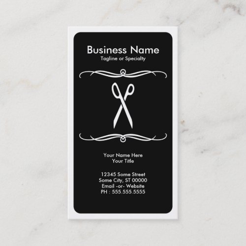 mod scissors business card